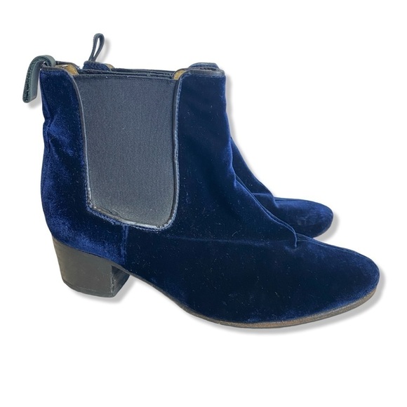 ⭐️BLUE VELVET Ankle Boots Size 8.5 - Picture 2 of 12